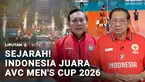 Sejarah tercipta, untuk pertama kalinya Indonesia menjuarai turnamen voli AVC Men's Cup 2026. Menghadapi Korea Selatan di babak final, Boy Arnez dan kawan-kawan menang tiga set langsung.
