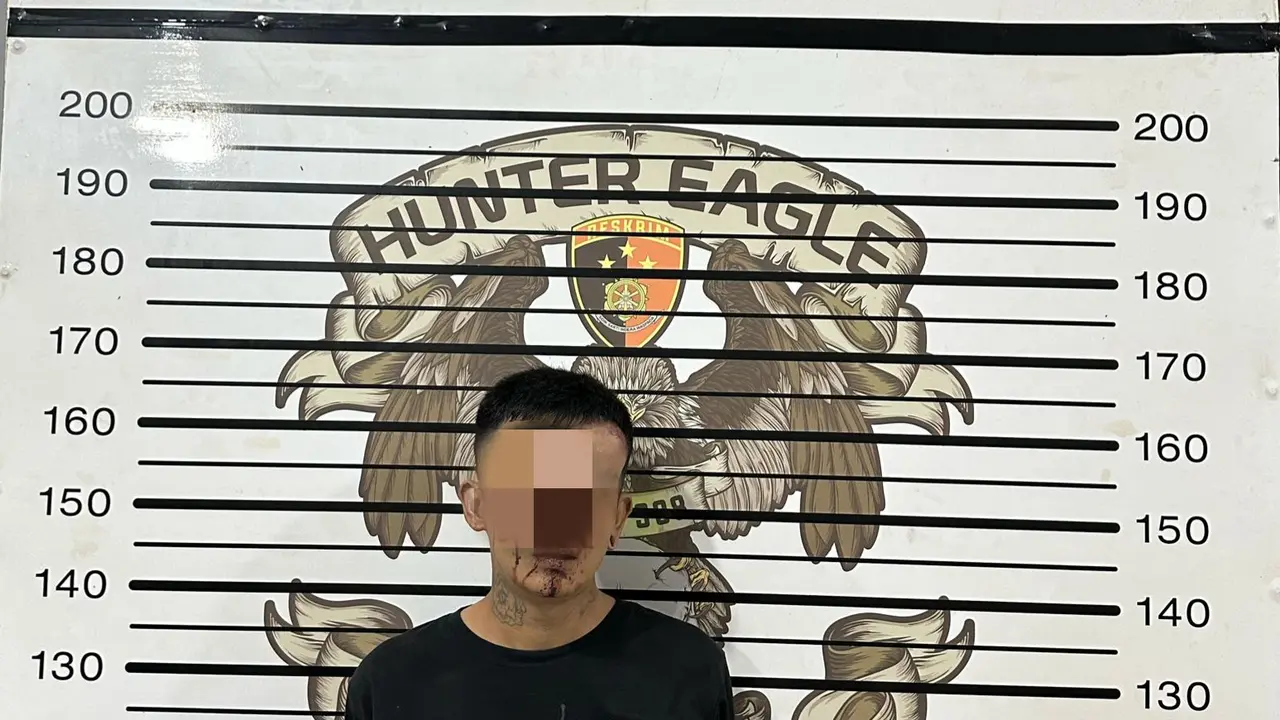 Pelaku begal berinisial MDF diamankan Polresta Bandar Lampung dari amukan massa. Foto (Istimewa)
