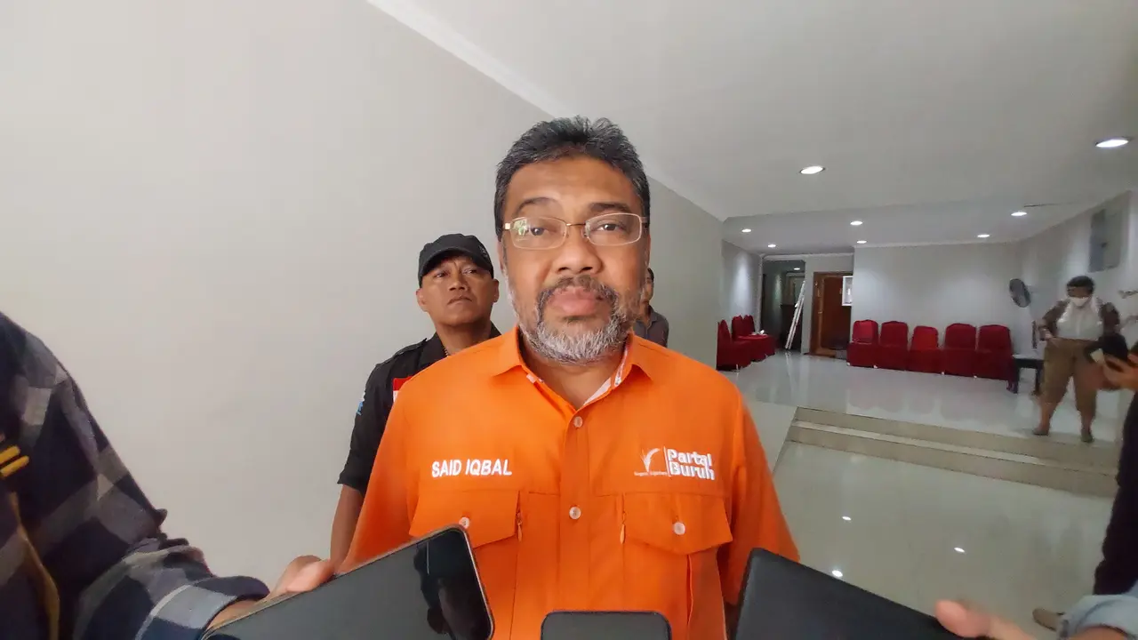 Presiden Konfederasi Serikat Pekerja Indonesia (KSPI) Said Iqbal saat ditemui di kawasan Menteng, Jakarta Pusat, Sabtu (2/11/2024).