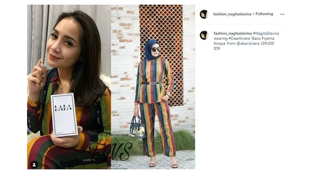 6 Gaya Nagita Slavina dengan Piyama Set, Ada yang Ditaksir Capai Puluhan Juta Rupiah