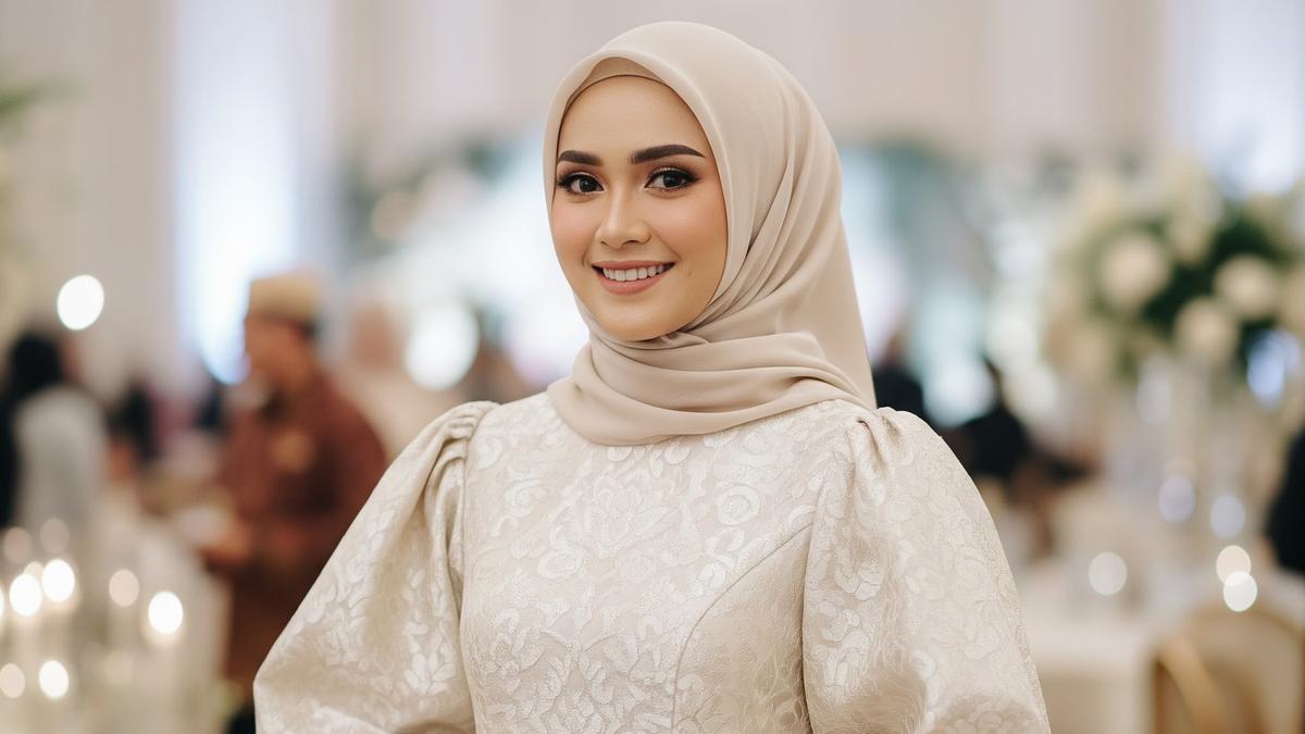 10 Ide Model Gamis Brokat Islami Lengan Balon untuk Pesta yang Elegan &amp; Mewah