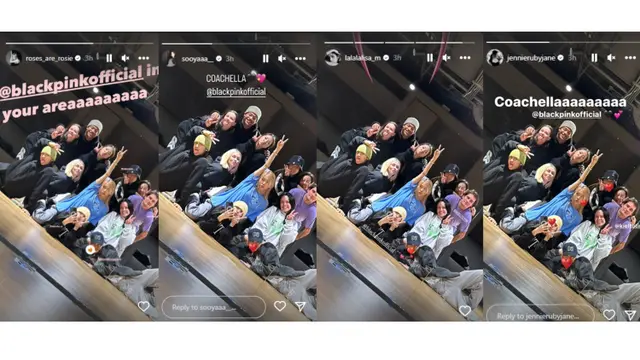 Member Blackpink dengan kompak memposting sebuah foto di Instagram Stories.