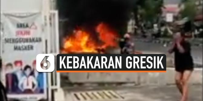 VIDEO: Detik-detik Kios Bensin dan Sepeda Motor Terbakar