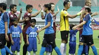 PSM Makassar meraih kemenangan 3-2 atas Home United pada laga lanjutan penyisihan Grup H Piala AFC 2019, di Stadion Pakansari, Kabupaten Bogor, Selasa (30/4/2019). (Bola.com/Yoppy Rentato)