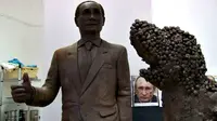 Sebuah patung ukuran penuh sang pemimpin Rusia ini dibuat dari bahan yang lezat.