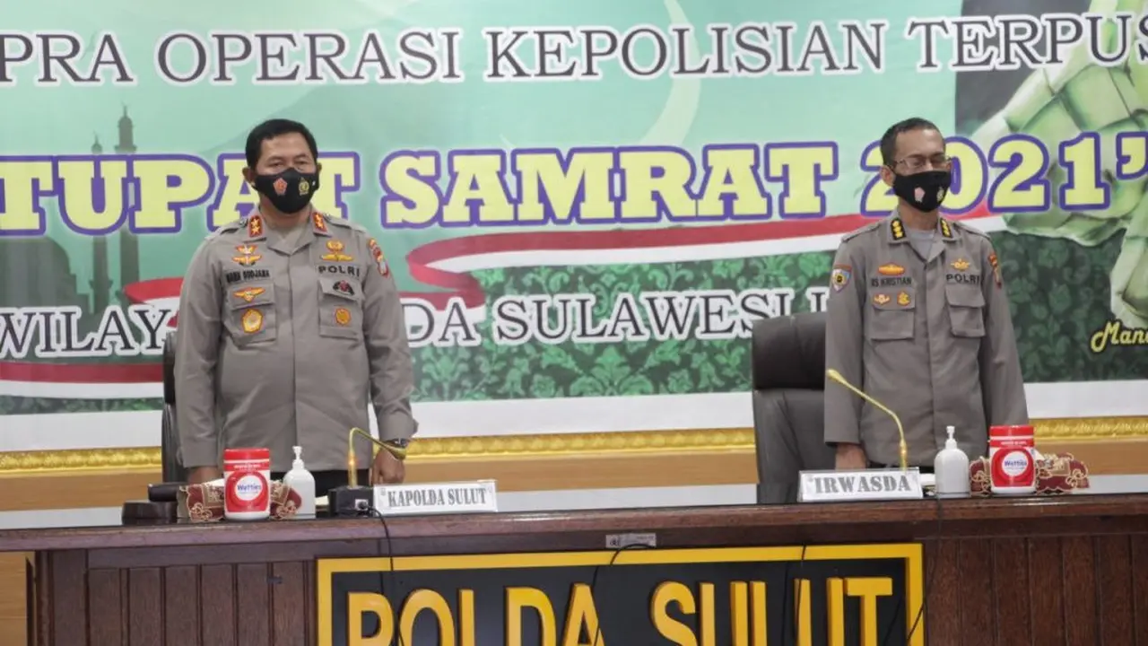 Kapolda Sulut Irjen Pol Nana Sudjana membuka kegiatan latihan pra operasi di Markas Polda Sulut.