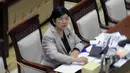 Calon Gubernur Bank Indonesia (BI) Destry Damayanti mengikuti uji kelayakan dan kepatutan (fit and proper test) bersama Komisi XI DPR di Kompleks Parlemen, Senayan, Jakarta, Rabu, 26 Agustus 2026. (KLY/ Arie Basuki)