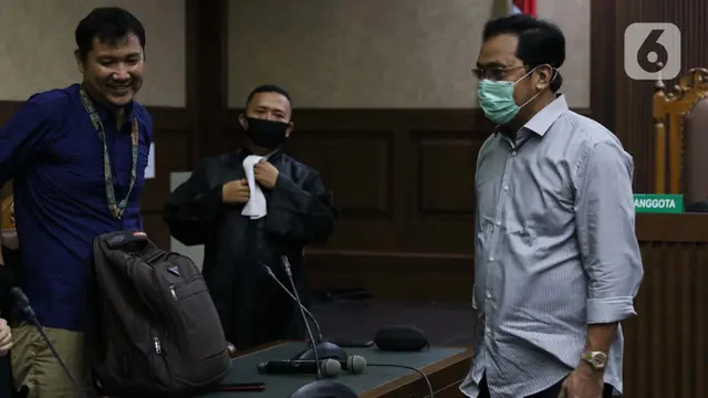 Simak Tuntutan Nurdin Basirun, Majelis Hakim Kenakan Masker