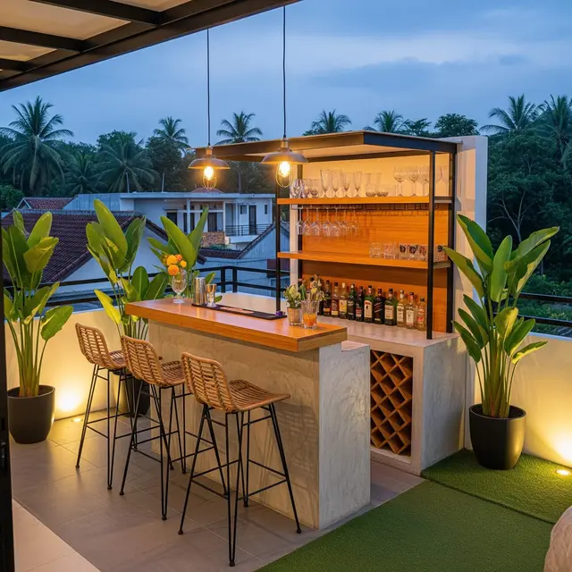 Desain Rumah Kecil dengan Rooftop Garden