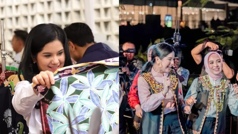 OOTD Kece Annisa Pohan Kunjungan Kerja ke Kalimantan Timur, Kenakan Wastra dengan Kacamata Rp8jutaan dan Dompet Belt Hermes