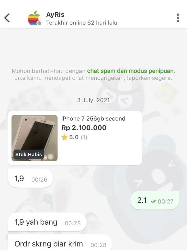 Chat Pembeli Nawar Harga Sadis ke Penjual, Bikin Ikut Kesal. (Sumber: Twitter/thepan_316)