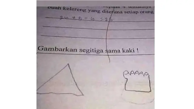 6 Jawaban Absurd Murid Pakai Gambar Ini Sulit Dipahami Guru, Kocak