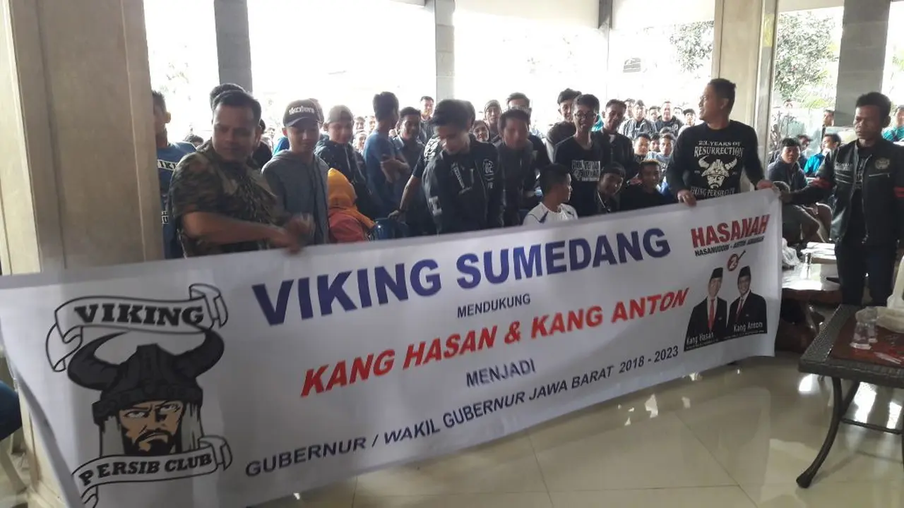 Komunitas Supoter Sepakbola Persib Bandung, Viking Sumedang Dukung Tubagus Hasanuddin-Anton Charliyan di Pilgub Jabar