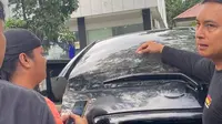 Mobil Ketua Relawan Garda Prabowo-Gibran diduga ditembak OTK (Liputan6.com/Istimewa)