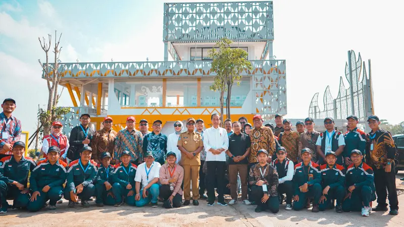 Presiden Joko Widodo (Jokowi) meresmikan Bendungan Margatiga di Kabupaten Lampung Timur, Lampung. (Foto: Kementerian PUPR)