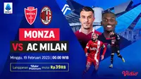 Sedang Berlangsung Live Streaming Serie A  Liga Italia AC Milan Vs Monza di Vidio