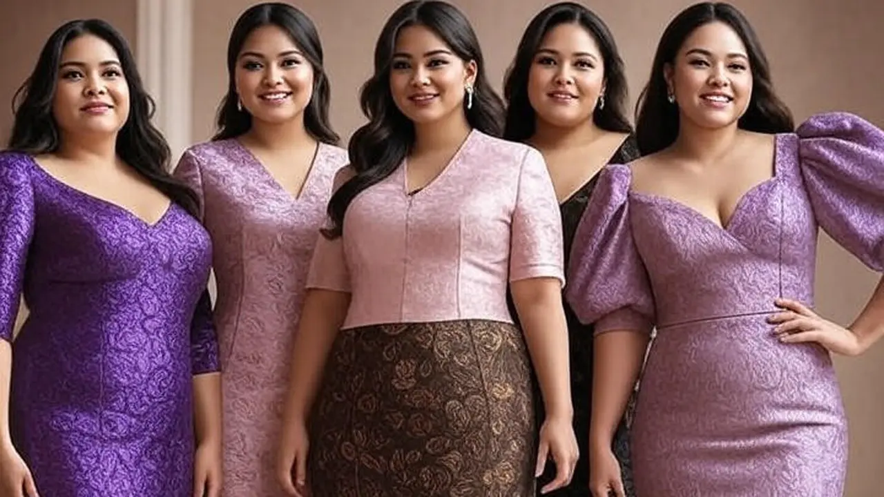 Model Baju Brokat untuk Orang Gemuk Agar Terlihat Langsing