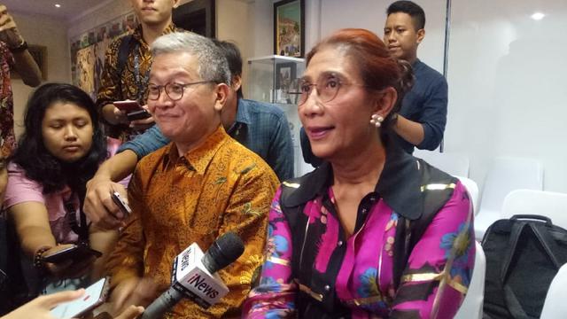 Menteri Kelautan dan Perikanan (KKP) Susi Pudjiastuti menggelar open house di hari kedua Lebaran 2019.