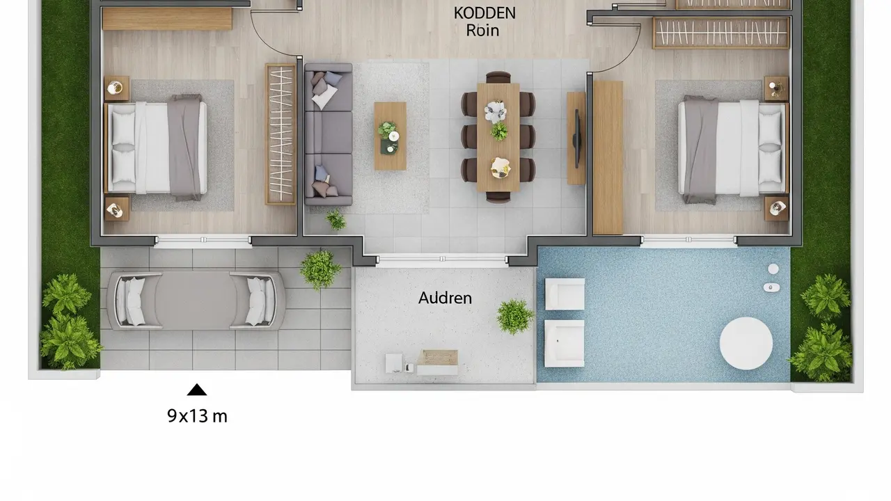 8 Model Denah Rumah Sederhana Kamar 4 Terbaru yang Efisien dan Fungsional