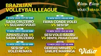 Nonton Keseruan Streaming Brazilian Volleyball League 2022 Live Vidio 9-13 November