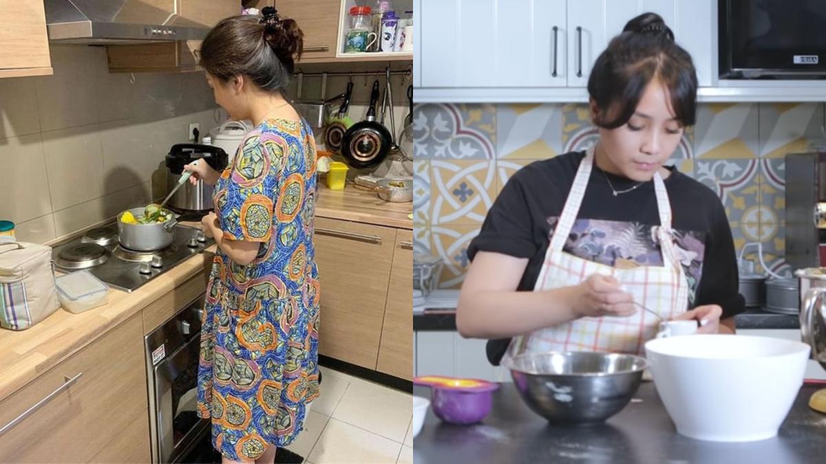 Gaya 6 Seleb Cantik Masak Di Dapur Sederhana Pakai Daster Hingga Kaos Oblong Hot 