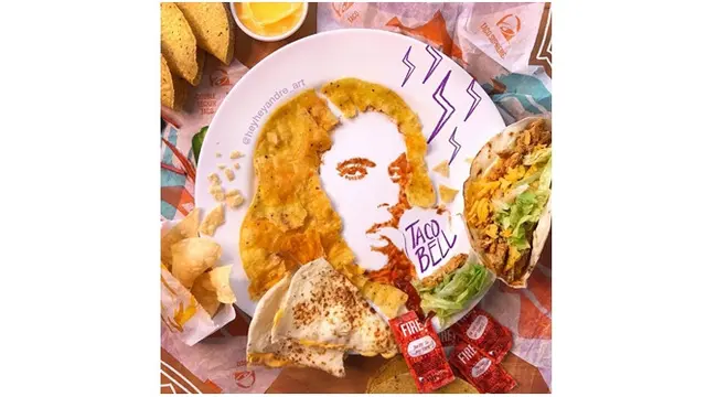 Meski terbuat dari makanan, pria ini berhasil membuat ilustrasi wajah Jeffree Star.
