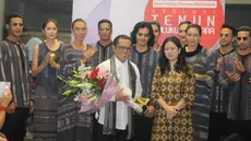 Rabu (12/11/2014), pameran Gelar Karya Samuel Wattimena resmi dibuka Menko PMK, Puan  Maharani, Jakarta. (Liputan6.com/Herman Zakharia)