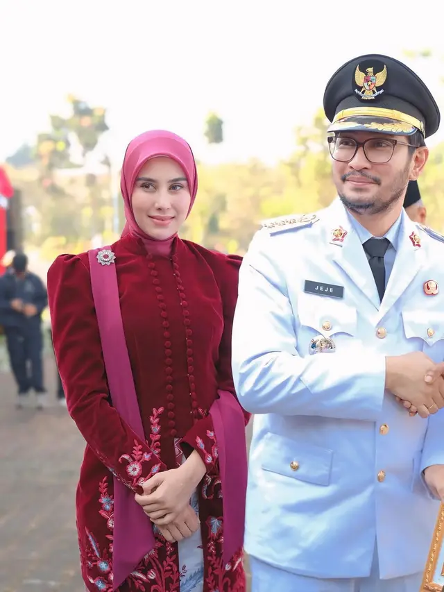 Syahnaz Sadiqah saat Upacara Kemerdekaan Indonesia ke-80. [@syahnazs]