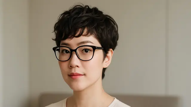 Model Rambut Pixie Cut Samping Wajah Bulat/Ilustrasi gambar oleh AI