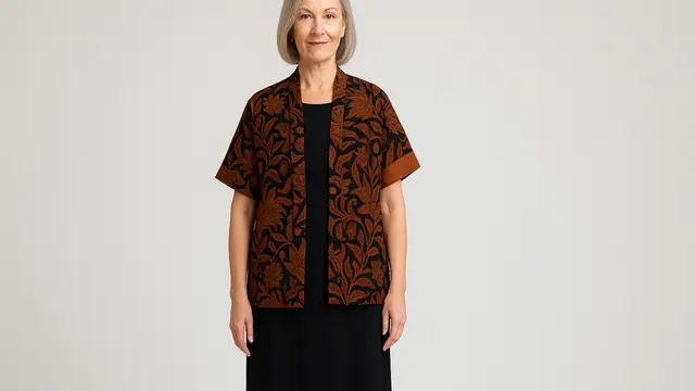 7 Model Cardigan Batik Lengan Pendek untuk Kondangan dan Acara Resmi yang Cocok untuk Ibu-Ibu Usia 50 Tahunan