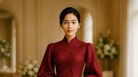 Model Kebaya Janggan Brokat Lengan Balon (created by AI)