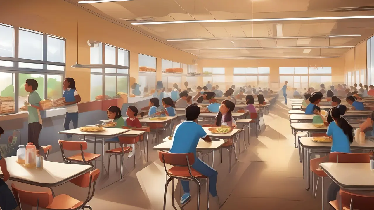 ilustrasi program makan siang gratis di sekolah