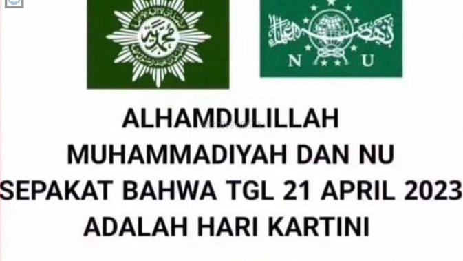 <p>Warganet lain mengunggah meme NU dan Muhammadiyah sepakat Hari Kartini jatuh pada 21 April 2023. (Foto: Twitter @rfmoon)</p>