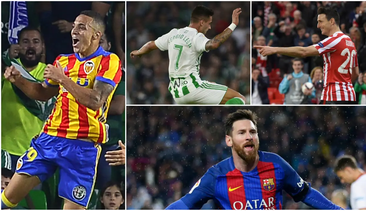 Berikut ini deretan top scorer La Liga Spanyol 2017/2018 hingga pekan kedelapan. (Kolase foto-foto AP dan AFP)