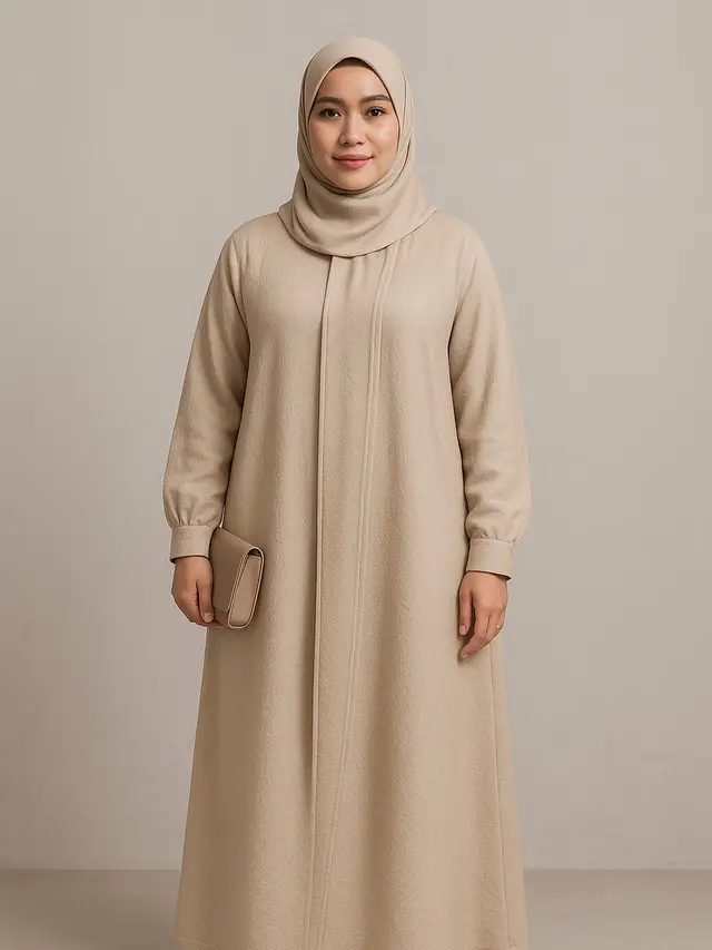 Model Gamis Syar'i Kekinian Tetap Simpel tapi Mewah (Foto: ChatGPT)