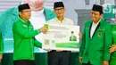 Sebagai kader PPP, peluang Sandiaga untuk diusulkan sebagai cawapres Ganjar Pranowo di Pilpres 2024 juga kian besar. (Liputan6.com/Angga Yuniar)