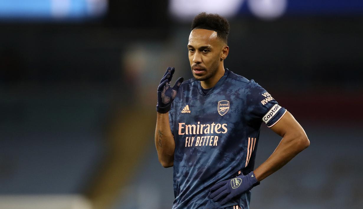 5. Pierre-Emerick Aubameyang - Pemain asal Gabon ini mengalami paceklik gol di awal musim kompetisi Liga Inggris. Dari tujuh penampilannya di musim ini bersama Arsenal, Aubameyang baru mencetak dua gol. (Martin Rickett/Pool via AP)