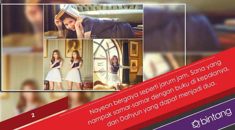 Intip Gaya Imut TWICE di Teaser Comeback. (Foto: Twitter/JYPETWICE, Desain: Nurman Abdul Hakim/Bintang.com)