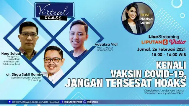 VIDEO: Virtual Class - Kenali Vaksin Covid-19, Jangan Tersesat  Hoaks