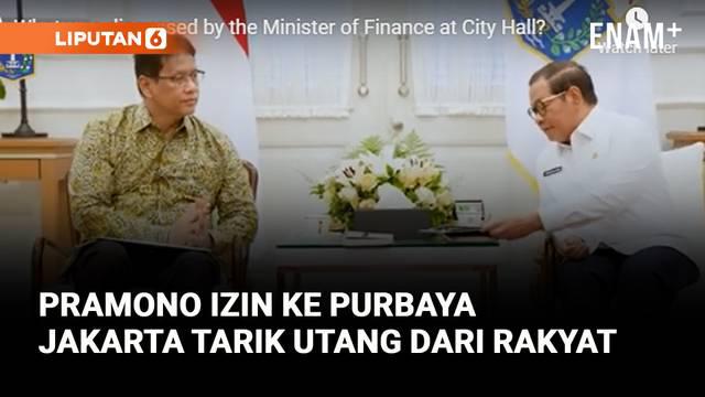 Gubernur DKI Jakarta, Pramono Anung mengungkapkan, Jakarta bakal menerbitkan surat utang. Hal ini diungkapkannya saat pertemuan dengan Menteri Keuangan Purbaya Yudhi Sadewa.