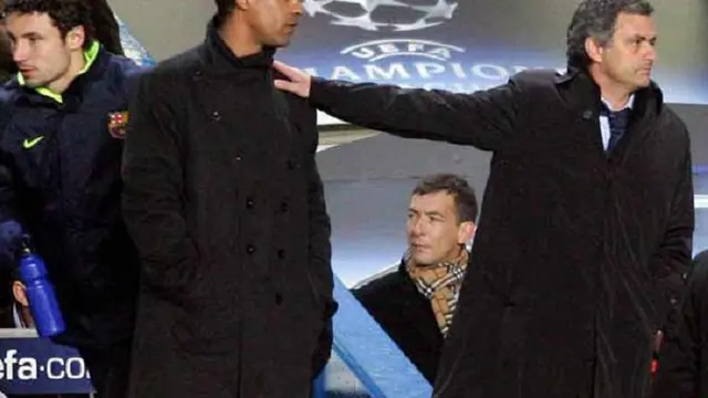 Jose Mourinho dan Frank Rijkaard
