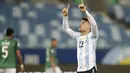 Total tiga gol ia sumbangkan untuk Timnas Argentina di sepanjang Copa America 2021. (Foto: AP/Andre Penner)