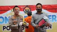 Debt Collector di Kebumen ditangkap polisi karena menyimpan dan konsumsi sabu. (Foto: Liputan6.com/Humas Polres Kebumen)
