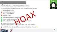 Cek Fakta: Tidak Benar Link Pendaftaran Program Bantuan Pangan 2026