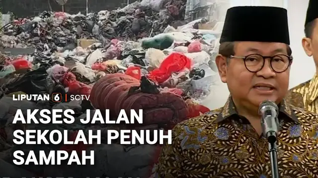 Akses Jalan Sekolah Penuh Sampah