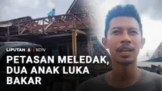 Ada dua anak terluka bakar akibat ledakan petasan. Kuatnya ledakan juga merusak rumah dan mobil.