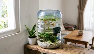 Cara Membuat Kolam Mini dari Galon Bekas untuk Ikan Guppy, Hemat Tempat & Estetik