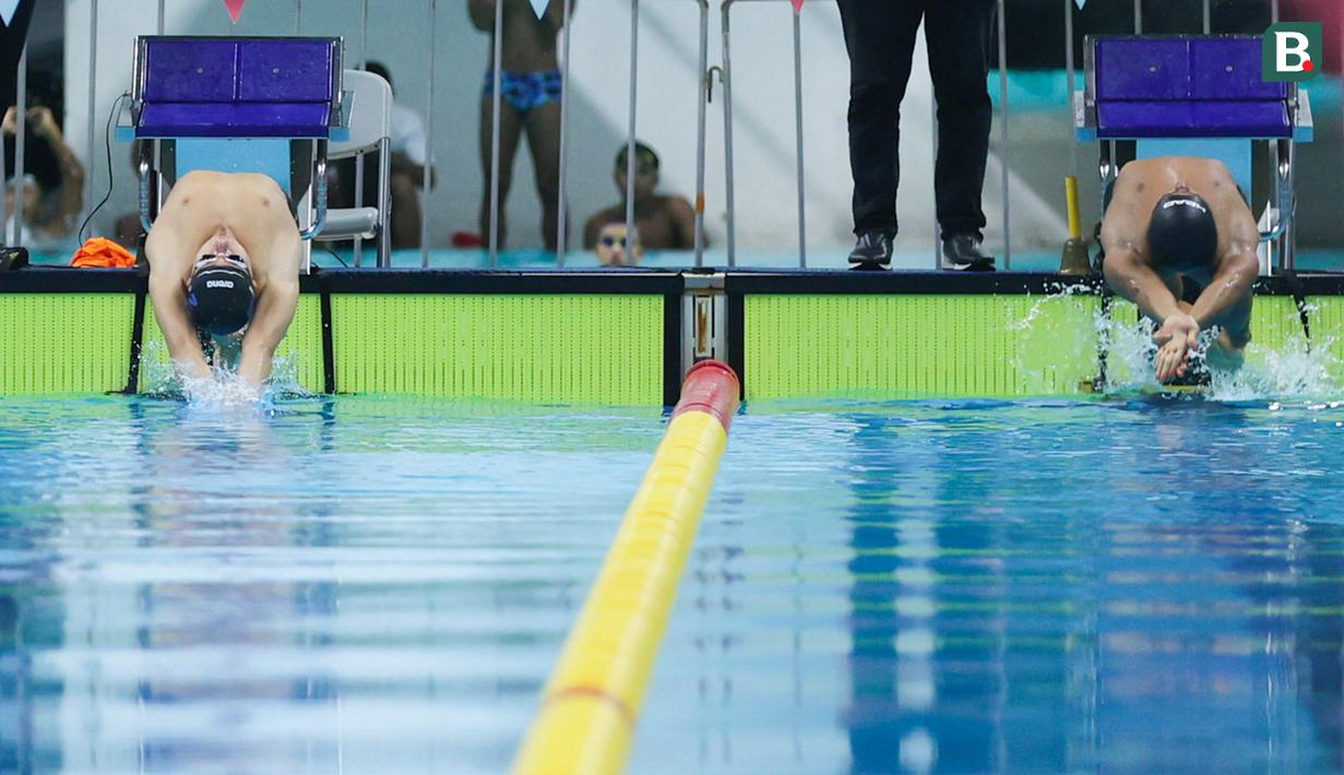 Jason Donovan Yusuf yang meraih medali emas di SEA Games 2025 itu menjadikan Kejurnas Akuatik 2026 sebagai pemanasan untuk Asian Games 2026 yang akan dilangsungkan di Jepang, September mendatang. (Bola.com/M Iqbal Ichsan)