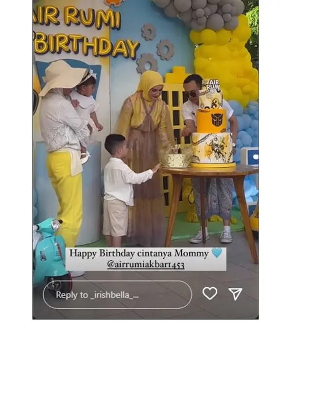 8 Momen Ulang Tahun Air Rumi Anak Irish Bella, Meriah Tanpa Ammar Zoni