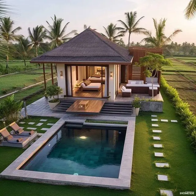 7 Inspirasi Desain Rumah Mepet Sawah, Sejuk dengan Pemandangan Alami
